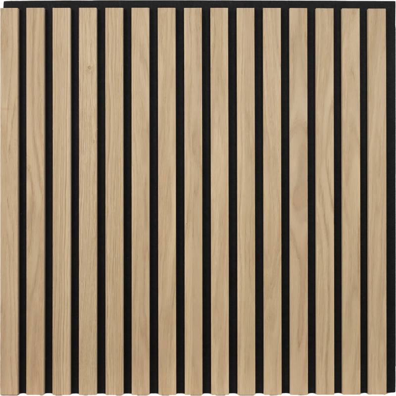 Akustikpaneel Wandverkleidung Eiche MDF Natur Akustikfilz Schwarz 119,8 cm von Denpanels