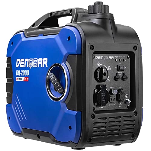 DENQBAR Inverter Stromgenerator DQ-2000 2000W Benzin Stromerzeuger mit 230V, USB Fast-Load, Superleise, 4-Takt Motor, tragbar - Für Camping, Outdoor, Baustelle, Reise, Wohnmobil und Notstromaggregat von Denqbar