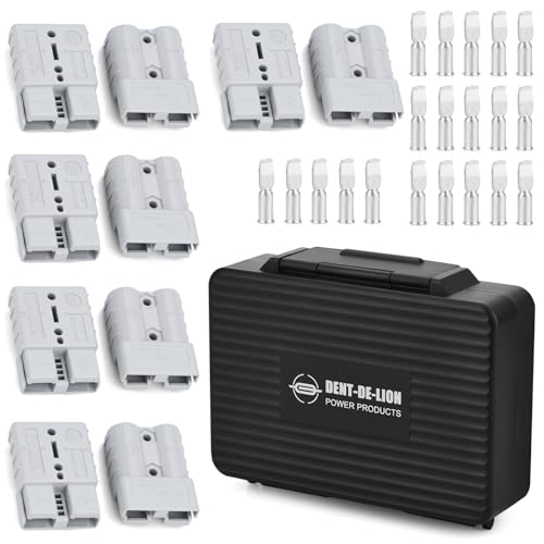 10PCS 50A Batterie-Steckverbinder AWG 8 Batterie Schnellanschluss Modularer Netzstecker Schnellabschaltung with Box (Grau) von Dent-de-lion