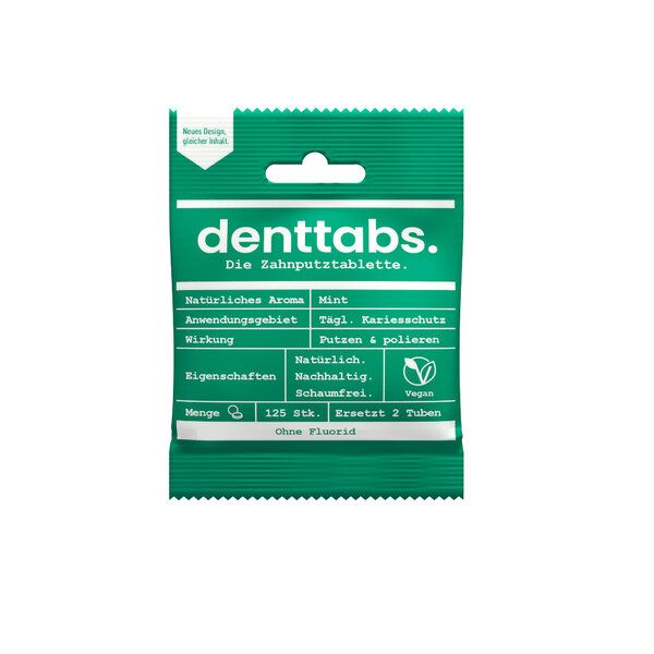 DENTTABS Mint (125 Stück) - in den Varianten mit und ohne Fluorid von Denttabs