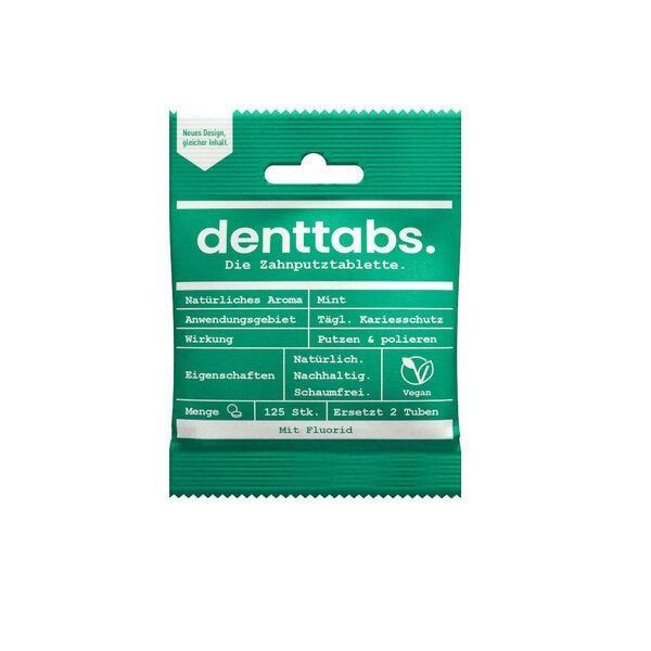 DENTTABS Mint (125 Stück) - in den Varianten mit und ohne Fluorid von Denttabs