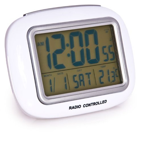 REC-32 Funk-Uhr-Wecker mit Thermometer, weiss von Denver