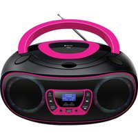 Denver TDB-212P CD-Radio DAB+, DAB, FM AUX, USB, Bluetooth®, CD Schwarz, Pink von Denver