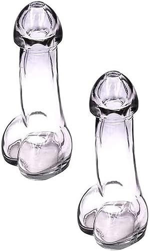 100ML Weingläser, Penisgläser Tasse Karaffe Cocktailgläser Becherglas, Trinkbecher, Weingläser Cocktails Getränke Bierglas Kreative Lustige Geschenk Flasche Für Erwachsene (2 Stück) von Denxahao