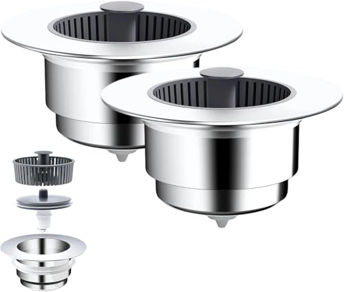 Abflussstopfen Abflusssieb Küchenspüle Stöpsel Spülbecken 3-in-1 Küchen Spülbecken Stöpsel, Universal Abflusssieb Küchenspüle Geeignet für Spülbecken Bohrung (2PCS) von Denxahao