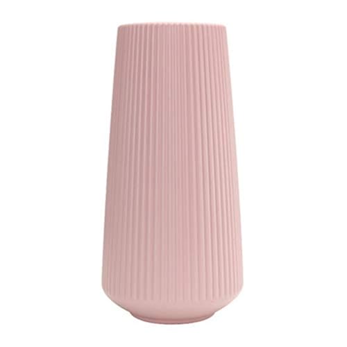 Blumen Vasen Groß Vase Deko Moderne einfache Stil Blumenvase Kunststoff-vasen,Anti Drop Vase Für Dekorieren Von Wohnzimmer,Schlafzimmer,Büro,Restaurant,Café (Rosa) von Denxahao