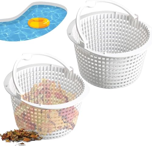 Denxahao Pool Skimmer Filterkorb Mehrzweck Poolzubehör Pool Sieb Skimmerkorb Ersatzkorb,für Poolreinigung Entfernt Blätter und Schmutz Effektive Ersatz-Skimmerkorb (B-2PCS) von Denxahao