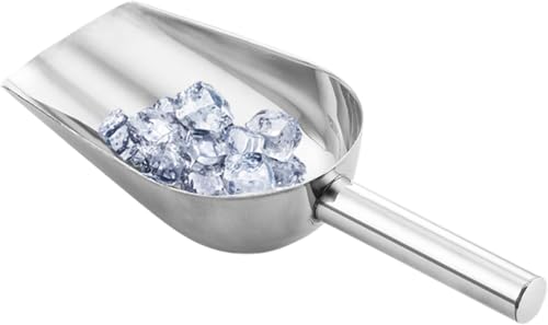 Edelstahl Eisschaufel Abwiegeschaufel Mehrzweck Mehlschaufel Futterschaufel Abfüllschaufel Poliert Eisschaufel Mehrzweckschaufel für Eismaschine, Mehl, Pommes, Küche, Bar (A-11cm) von Denxahao