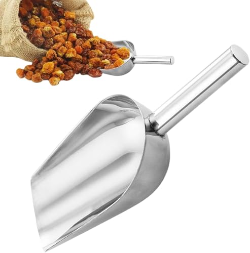 Edelstahl Eisschaufel Abwiegeschaufel Mehrzweck Mehlschaufel Futterschaufel Abfüllschaufel Poliert Eisschaufel Mehrzweckschaufel für Eismaschine, Mehl, Pommes, Küche, Bar (B-13cm) von Denxahao