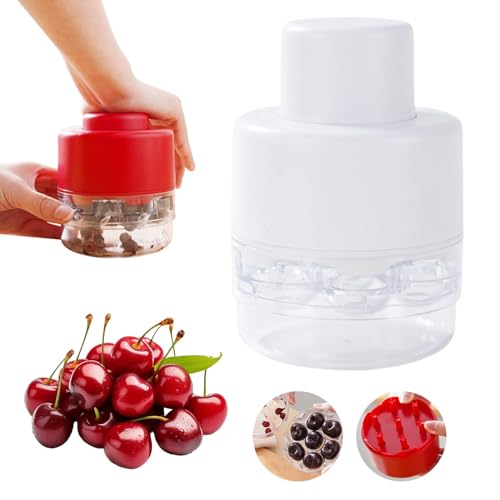 Kirschentkerner Obstkernentferner Kernentferner Handbuch Werkzeug Kein Griff Design Cherry Pitter für Küche Entkerner Kirschen Einfachen Entsteinen von Kirschen (Weiß) von Denxahao