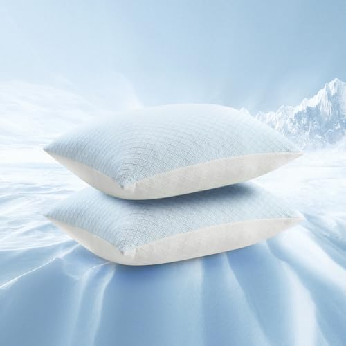 Deodar Kopfkissen 40x60 cm 2er Set Memory Foam Pillow Kühlendes Kissen Ergonomischer Komfort Antibakterielles Kissen Komfortables weiches atmungsaktives Kissen Schlafkissen für Seiten Rücken von Deodar