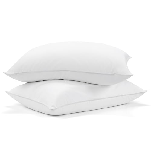 Deodar Kopfkissen 48x74cm, [2er Set] Federkissen Daunenkissen mit 1100g Füllung, 85% Gänsefeder 15% Gänsedaunen, Baumwollbezug Hypoallergen, Maschinenwaschbar, Öko-Tex und RDS Zertifiziert von Deodar