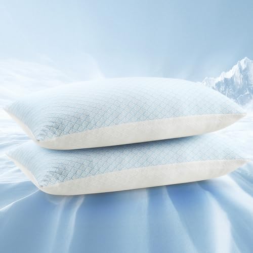 Deodar Memory Foam Pillow 50x70 cm 2er Set Kühlendes Kissen Antibakterielles Kissen Ergonomischer Komfort für Seiten- und Rückenschläfer von Deodar