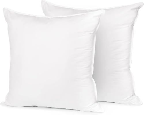 Deodar Kopfkissen 60x60cm, 2er Set Federkissen Bettkissen mit 100% Baumwollbezug, 3 Kammer Atmungsaktiv Schlafkissen Dekokissen für Bett Sofa, Waschbar, Öko-Tex und RDS Zertifiziert von Deodar