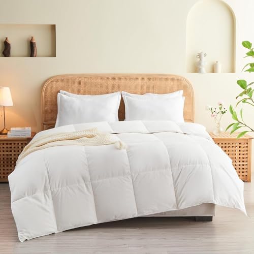 Deodar Leicht Sommer Bettdecke 200x220, 6 Tog Gänsedaunendecke Federdecke Atmungsaktiv, 250 GR/m² Daunen | Feder Füllung, Steppdecke Ganzjahresdecke Waschbar, Öko-Tex und RDS Zertifiziert von Deodar