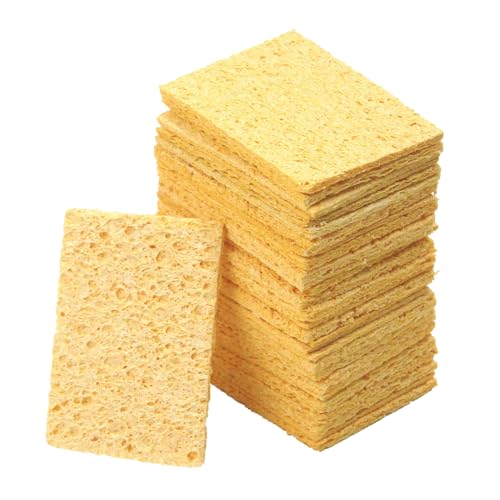 20 Stück Lötschwamm Professional - Reinigungsschwamm Lötkolben (4x5.5x1cm), Reiniger Schwämme für Lötspitzen, Lötspitzenreiniger Schwamm & Lötspitze Reaktivator, Lötzubehör & Löt Zubehör von Deolven