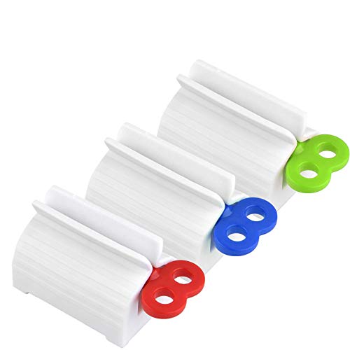 Zahnpasta Squeezer,3 Pack Rollen Tube Zahnpasta Quetscher Drehen Zahnpastaspender Tubenquetscher aus Kunststoff für das Badezimmer zur Verwendung mit Zahnpastahandcreme von Deolven