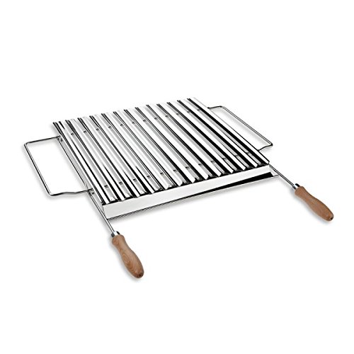 Deos-grill Bio-Grillrost Edelstahl mit Verstellbarer Breite 50–70x42cm aus Europäischem Edelstahl, Bio Grillrost Verstellbar von Deos-grill