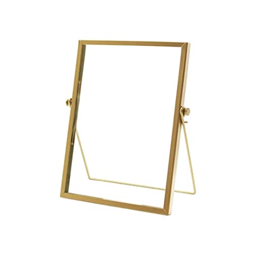 Gold-Fotorahmen-Display, Transparentes Glas, Eisen, Tischplatte, Rahmen für Getrocknete Blumen, Personalisierter Fotorahmen, Zertifikat, Dokument, Familienbilder, Halter für Heimdekoration(6 Inches) von Deosdum