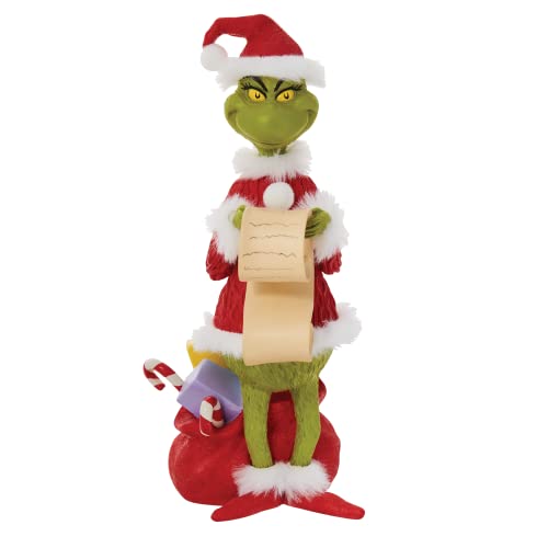 Department 56 Dr. Seuss The Grinch Checking His List Figur, 22,9 cm, Mehrfarbig von Department 56