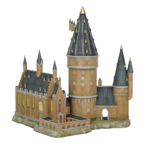 Department 56 Harry Potter Village Hogwarts Hall und Turm beleuchtetes Gebäude, 33,2 cm, Mehrfarbig von Department 56