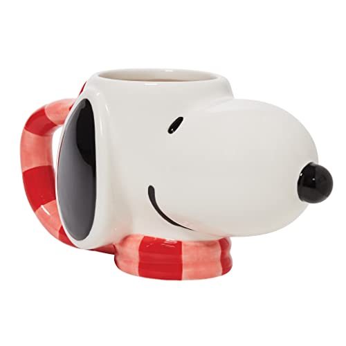 Department 56 Peanuts Snoopy Wearing Scarf Sculpted Coffee Mug, 590 ml, mehrfarbig von Department 56