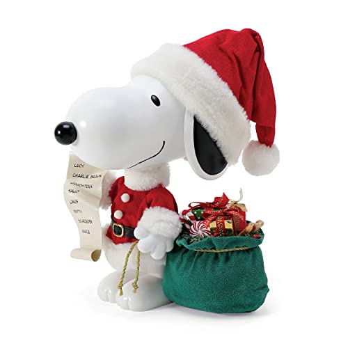 Department 56 Peanuts by Possible Dreams Santa Snoopy Weihnachtsbeagle-Figur, 26 cm, Mehrfarbig von Department 56