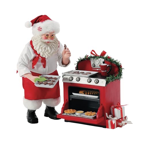 Department 56 Possible Dreams Bon Appetit Weihnachtsmann-Figuren-Set, 25,4 cm, Mehrfarbig von Department 56