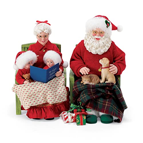 Department 56 Possible Dreams Christmas Traditions Santa and Mrs. Claus Storytime Figuren-Set, 20,3 cm, Mehrfarbig von Department 56