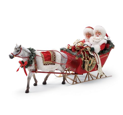 Department 56 Possible Dreams Dekofigur Santa's One Horse Offener Schlitten, Mehrfarbig von Department 56