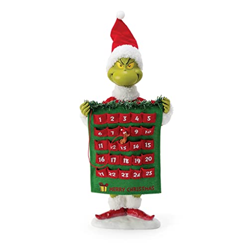 Department 56 Possible Dreams Dr. Seuss The Grinch Max Helps Countdown-Kalender-Figur, 32,5 cm, mehrfarbig von Department 56