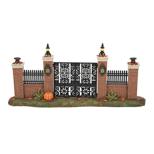 Department 56 Snow Village Halloween Accessories Disneyland The Haunted Mansion Gate Figur, 12 cm, mehrfarbig von Department 56