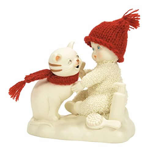 Department 56 Snowbabies Christmas Memories Groom and Go Cat Figur, 9,5 cm, mehrfarbig von Department 56