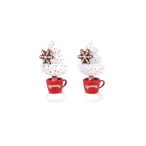 Department 56 Village Collection Accessories Dekofiguren-Set Kakao und Creme, leckere Formschnitte, 5,8 cm, Mehrfarbig von Department 56