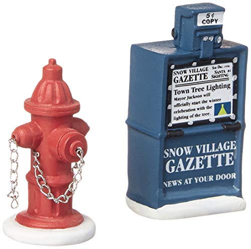 Department 56 Zubehör für Dörfer Feuerhydrant und Zeitungsbox Zubehör Figur 2er Set von Department 56