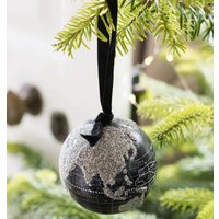 Globus Weihnachtskugel Aus Pappmaché in Blau & Gold von DepartmentOfGifting