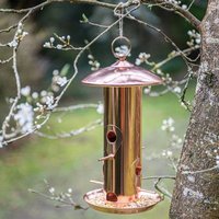 Handgemachtes Kupfer-Vogelhäuschen, Gartengeschenk, Vogelliebhaber, Geschenk Für Mama, Hängendes Gartendekor, Poliertes Kupfer von DepartmentOfGifting