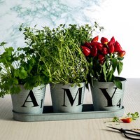Vintage Pflanzgefäße Im Briefstil - Geschenk Für Sie Gartengeschenk Personalisierte Kräuter Innengarten Maßgeschneiderte Töpfe von DepartmentOfGifting