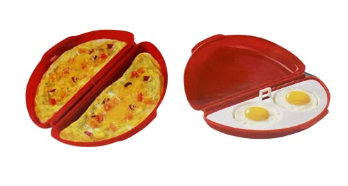 Mikrowellen-Eierkocher für Sandwiches & Omeletts – BPA-freier Mikrowellen-Eierpochierer, Spiegeleibereiter, Omelettbereiter & Rühreikocher – 2-teiliger Frühstücksbereiter von Dependable Industries Inc Mikrowellen-Eierkocher für Sandwiches & Omeletts – BPA-freier Mikrowellen-Eierpochierer, Spiegeleibereiter, Omelettbereiter & Rühreikocher – 2-teiliger Frühstücksbereiter von Dependable Industries Inc von Dependable Industries inc. Essentials