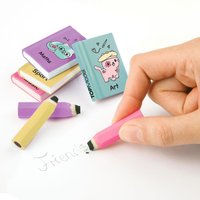 DEPESCHE Radiergummis grün, lila, pink und gelb von Depesche