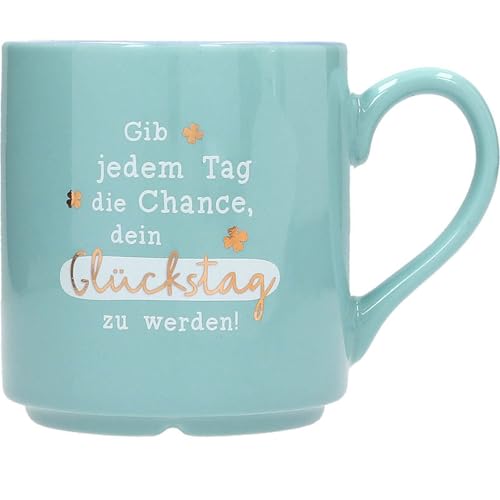 Depesche 0013594-033 Lieblingsbecher Motiv Nr. 33, Henkeltasse mit Spruch, 300 ml, aus Porzellan, teilweise mit Goldfolie und Innendruck von Depesche