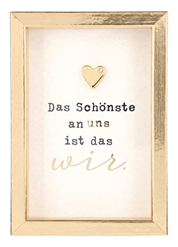 Depesche 11625-027 - Bilderrahmen mit Kompliment, kleiner Deko-Rahmen mit hübschem Spruch, ca. 8,4 x 5,8 x 1,9 cm, ideal als Geschenk oder kleine Aufmerksamkeit von Depesche