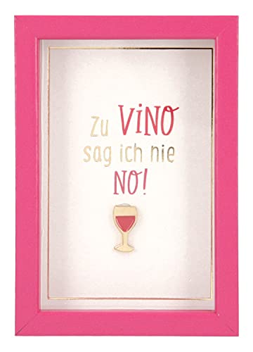 Depesche 11625-032 - Bilderrahmen mit Kompliment, kleiner Deko-Rahmen mit hübschem Spruch, ca. 8,4 x 5,8 x 1,9 cm, ideal als Geschenk oder kleine Aufmerksamkeit, Pink von Depesche