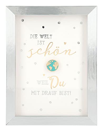 Depesche 11626-004 - Bilderrahmen mit Kompliment, kleiner Deko-Rahmen mit hübschem Spruch, ca. 12 x 9 x 1,9 cm, ideal als Geschenk oder kleine Aufmerksamkeit von Depesche