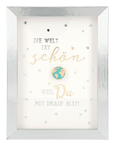 Depesche 11626-004 - Bilderrahmen mit Kompliment, kleiner Deko-Rahmen mit hübschem Spruch, ca. 12 x 9 x 1,9 cm, ideal als Geschenk oder kleine Aufmerksamkeit, Silber von Depesche