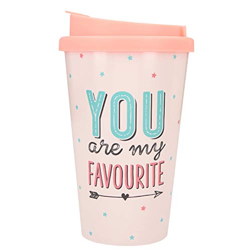 Depesche 2180.041 To-Go Becher aus Kunststoff mit Spruch, 350 ml, wiederverwendbar, You Are My Favourite von Depesche