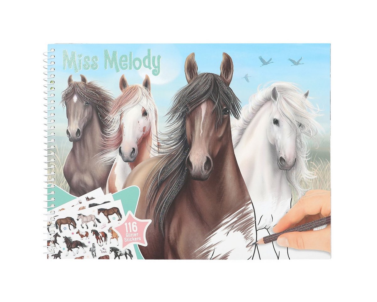 Depesche Malvorlage Miss Melody Pferde Malbuch Buch inkl. Sticker Ausmalbuch Depesche Malvorlage Miss Melody Pferde Malbuch Buch inkl. Sticker Ausmalbuch von Depesche