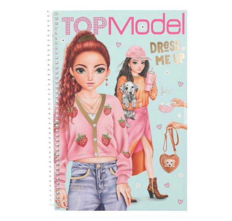 Depesche Malvorlage Top Model Dress me up gross Malbuch Buch inkl. Sticker Ausmalbuch (1-St) von Depesche
