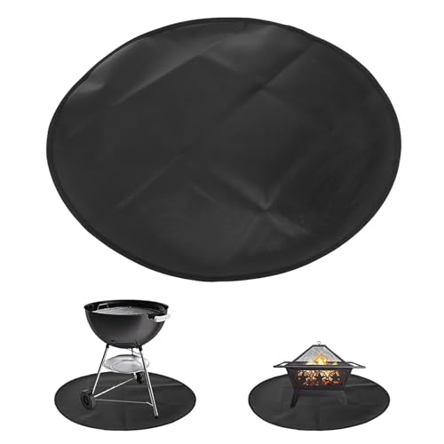 Depisuta 24 Zoll Runde Feuerstelle, Feuerfest Unter Grillmatten Deck Patio Protector Pad, ölfeste wasserdichte Wärme -isolierte Campingherde, Leicht zu Reinigen, Wiederverwendbar (Doppelseitiges von Depisuta