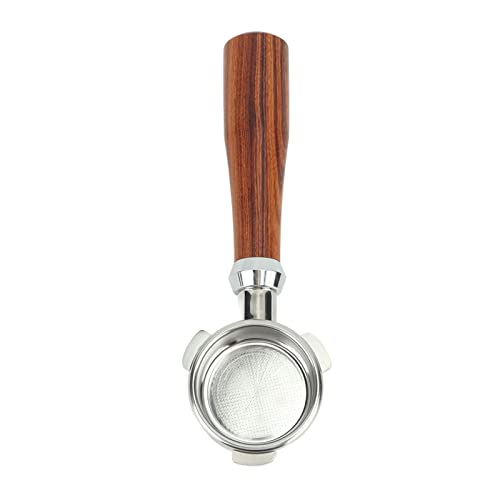 Depisuta 54 Mm Bodenloser Siebträger, 3-Ösen-Kaffee-Siebträger aus Edelstahl, Espresso-Siebträger, Kompatibel mit Maschinen der Serie 8, 870 und 880, Zubehör für Espressomaschinen (E Redwood) von Depisuta